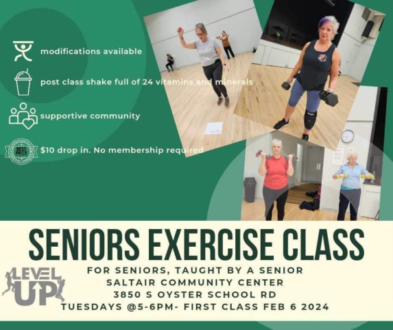 Senior Fit Class Every Tuesday @ 5:00 pm to 6:00 pm